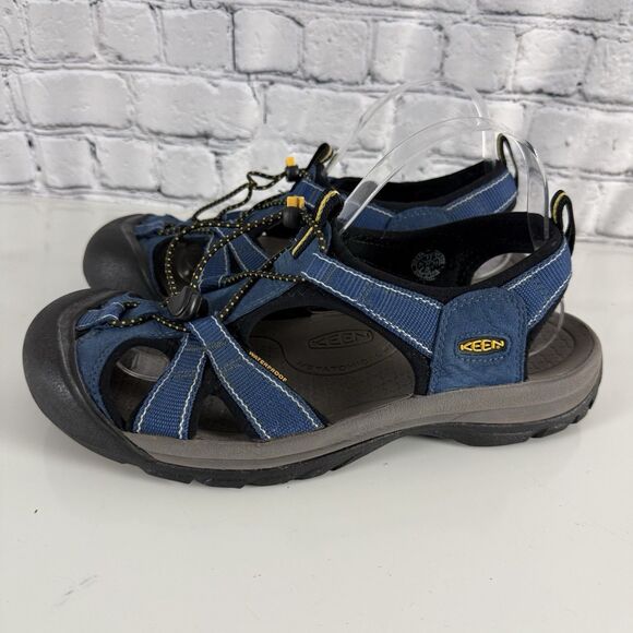Keen Women Venice H2 Waterproof Sandal in Blue Yellow Size 11 US Outdoors Hiking - Picture 9 of 14